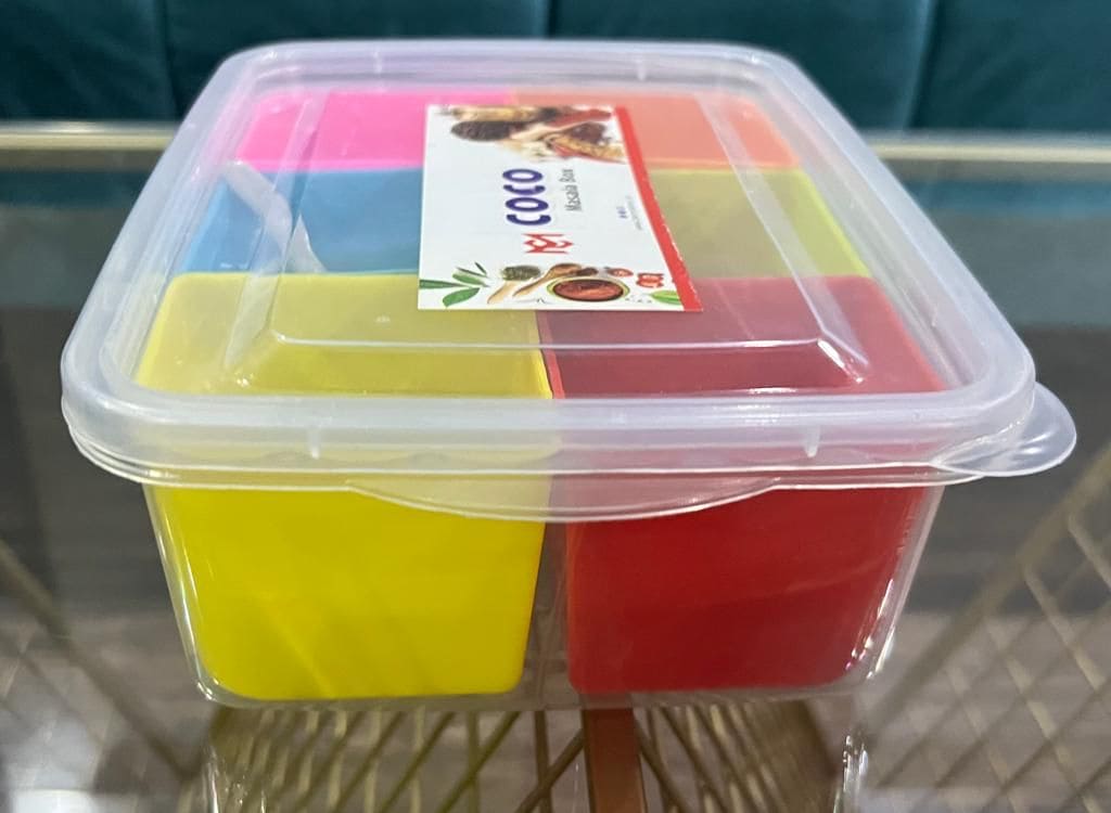 Sweety Portion Box, Six Cell Spice Organizer, Transparent Plastic Storage Box, Multi Compartment Adjustable Container, Multipurpose Storage Box Sweety Portion Box, Six Cell Spice Organizer, Transparent Plastic Storage Box, Multi Compartment Adjustable Container, Multipurpose Storage Box